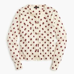 J.CREW Jackie Cardigan Sweater Ruby Sequins!